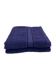 BYFT 2-Piece Daffodil 100% Cotton Hand Towel Set, 40 x 60cm, Navy Blue