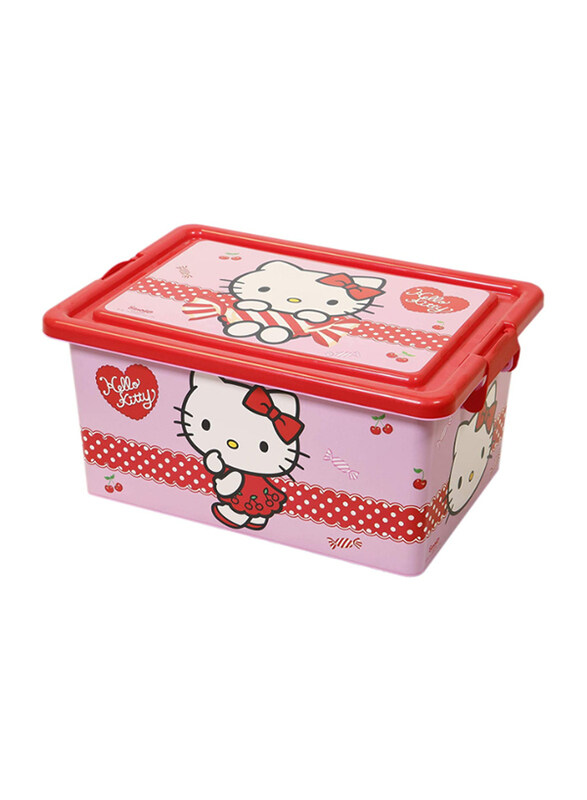 

Disney Hello Kitty Cherry Jam Plastic Storage Container, 13 Liters, Pink