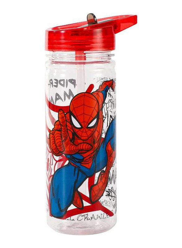 

Disney 580ml Spiderman Urban Web Large Bottle, Red