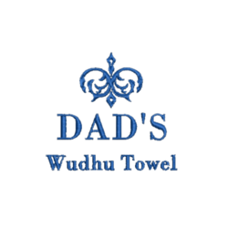 BYFT Embroidered for you (White) Ramadan Theme Personalized Hand Towel (Dad's Wudhu Towel) 100% Cotton, Highly Absorbent and Quick dry, Premium Wudhu Towel-600 Gsm