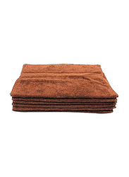 BYFT Camellia Hand Towel Set, 6 Piece, Brown