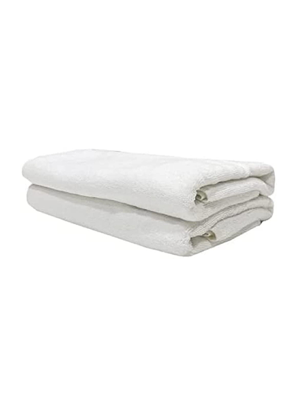 BYFT Iris 2-Piece 100% Cotton Hand Towel Set, 40 x 70cm, White