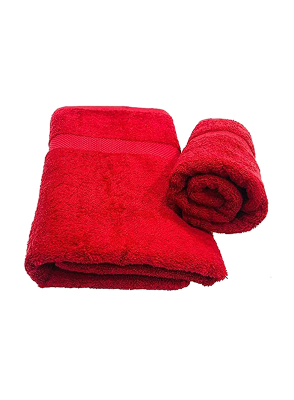 BYFT Gardenia 100% Cotton Towel Set, 2 Piece, Red