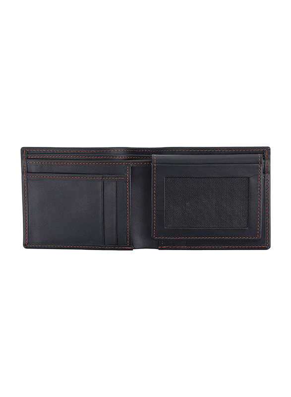 Jafferjees Rome Leather Bi-Fold Wallet for Men, Black/Brown