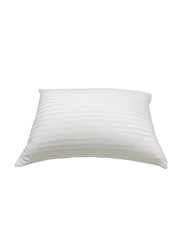 BYFT Orchard Premium 1Kg Filling Hollow Fiber Cotton Stripe Pillows, 50 x 70cm, White