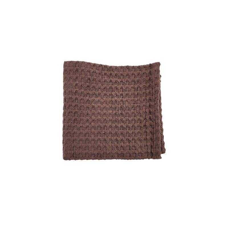 

BYFT Orchard Heavy Waffle Bath Towel (50 x 100 Cm) Dark Brown- Set of 2