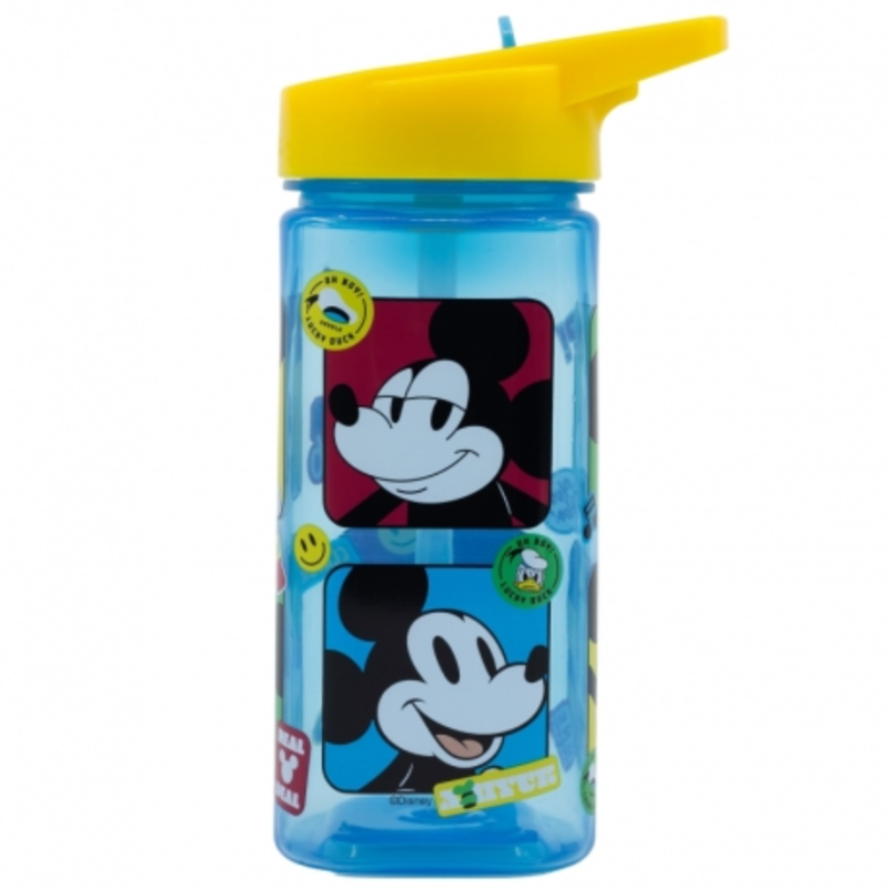 DISNEY SQUARE WATER BOTTLE 510 ML MICKEY MOUSE FUN-TASTIC