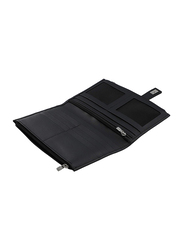 Jafferjees Cosmos Leather Bi-Fold Wallet Unisex, Black