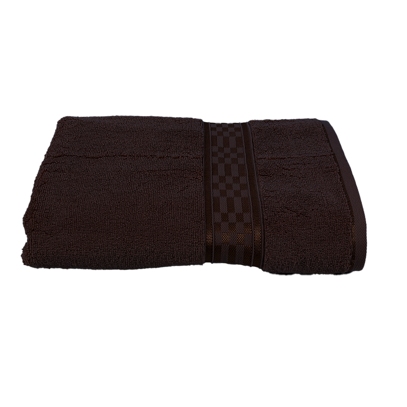BYFT Home Ultra (Brown) Premium Bath Towel  (70 x 140 Cm - Set of 1) 100% Cotton Highly Absorbent, High Quality Bath linen with Checkered Dobby 550 Gsm
