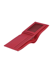 Jafferjees Bangkok Genuine Leather Bi-fold Wallets for Men, Red