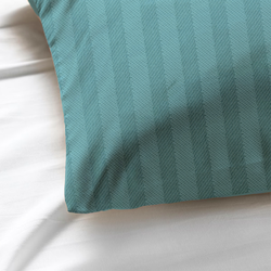 BYFT Tulip (Sea Green) King Size Flat Sheet and pillow case Set with 1 cm Satin Stripe (Set of 2 Pcs) 100% Cotton Percale Soft and Luxurious Hotel Quality Bed linen -300 TC