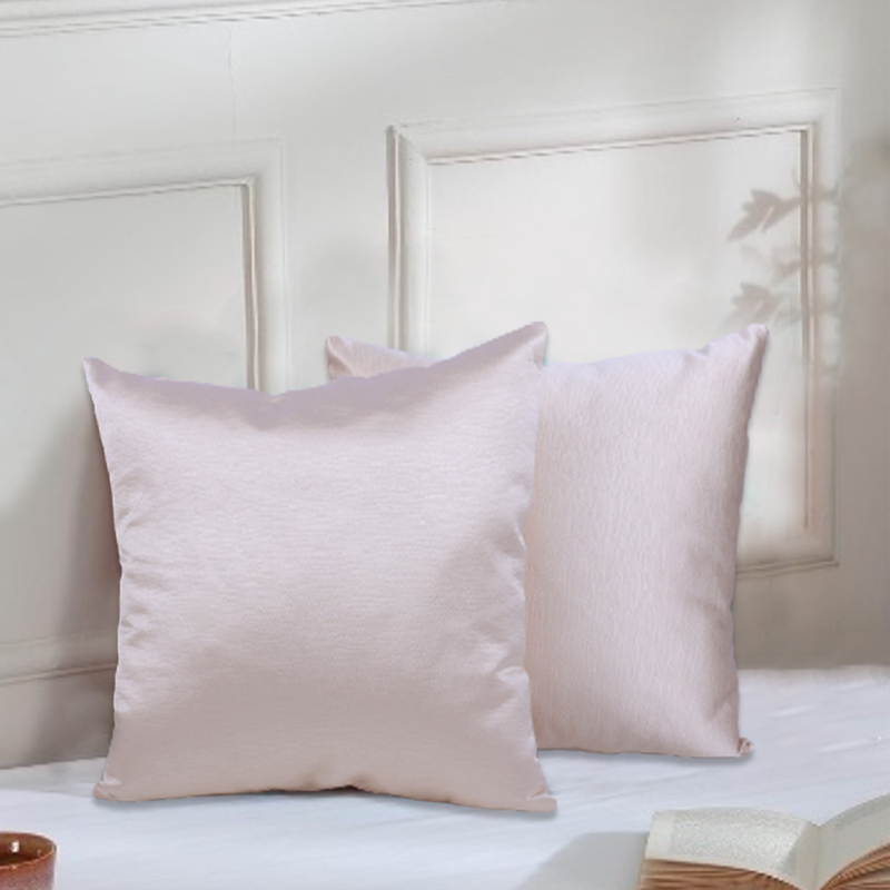 BYFT Plain Coral Pink 16 x 16 Inch Decorative Cushion & Cushion Cover Set of 2