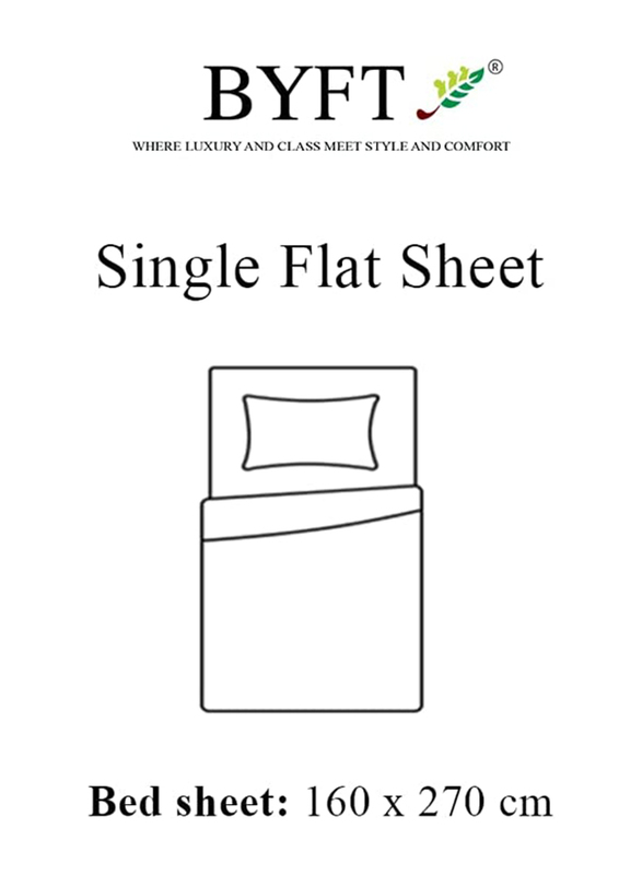 BYFT Tulip 100% Cotton Satin Stripe Flat Bed Sheet, 300 Tc, 1cm, 160 x 280cm, Single, Dark Brown
