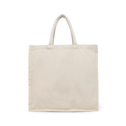 BYFT Canvas 8 Oz Tote Bags with Gusset (Natural) Reusable Eco Friendly Shopping Bag (33.02 x 10.16 x 33.02 Cm) Set of 6 Pcs