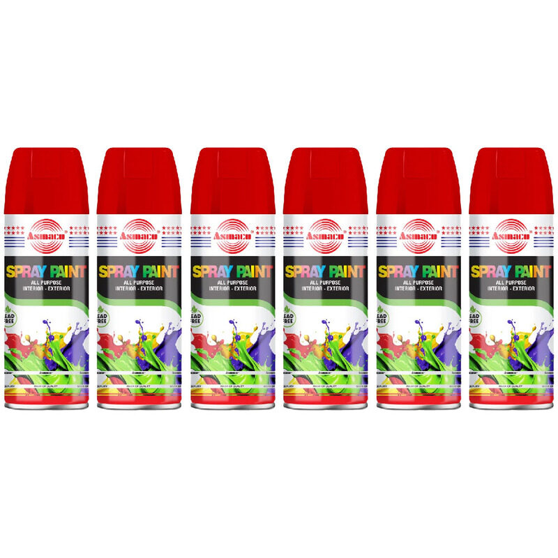 

Asmaco Spray Paint - Signal Red - 400 Ml - Set of 06