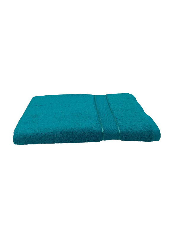 BYFT Daffodil 100% Cotton Bath Towel, 70 x 140cm, Turquoise Blue