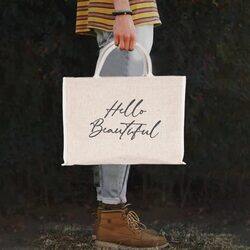 BYFT Natural Jute bag shopper (Hello Beautiful)