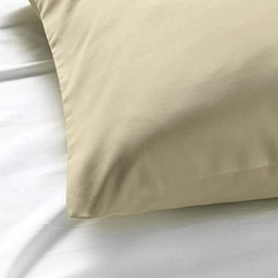 BYFT Tulip Percale Pillow Cover, 180 Thread Count, Cream