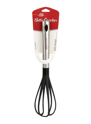 Betty Crocker Nylon Egg Whisk with Stainless Steel Handle, BC4063, Black/Silver