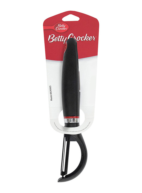 

Betty Crocker Stainless Steel Peeler with Thermoplastic Rubber Handle, BC4063, Black