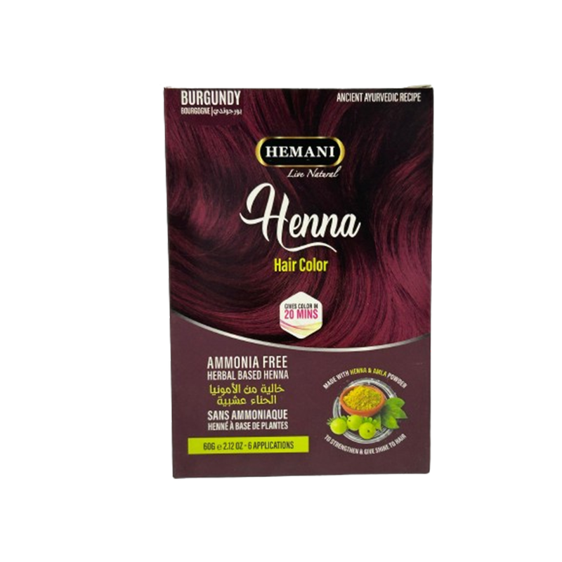 Hemani Henna Natural Hair Color 60g - Burgundy