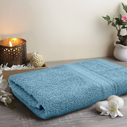 BYFT 2-Piece Daffodil 100% Cotton Hand Towel Set, 40 x 60cm, Light Blue