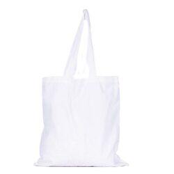 BYFT White Cotton Flat Tote Bag (Vacay Mode)