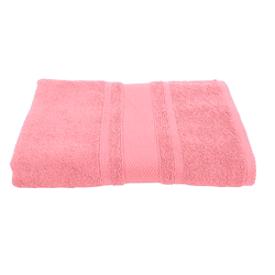 BYFT Home Castle (Pink) Premium Bath Sheet  (90 x 180 Cm - Set of 1) 100% Cotton Highly Absorbent, High Quality Bath linen with Diamond Dobby 550 Gsm