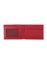 Jafferjees Bangkok Genuine Leather Bi-fold Wallets for Men, Red