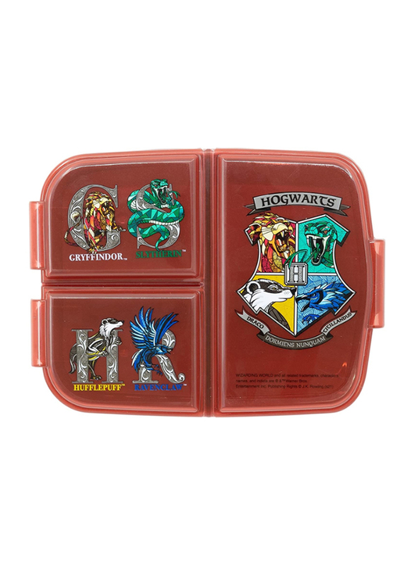 Disney Multi Compartment Sandwich Box, Harry Potter School Shields, Multicolour