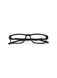 Tom Oliver Full Rim Rectangle Black Computer Glasses Unisex, Transparent Blue Light Lens