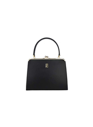 Jafferjees The Sukan Leather Satchel Handbag for Women, Black
