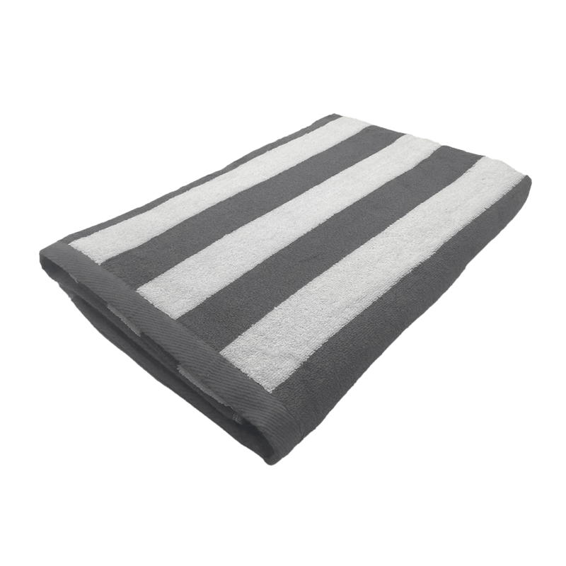 BYFT Petunia (Grey - White) Luxury Pool Towel (90 x 180 Cm -Set of 1) 100% Cotton, Highly Absorbent and Quick dry, Classic Hotel and Spa Quality Beach Towel -550 Gsm