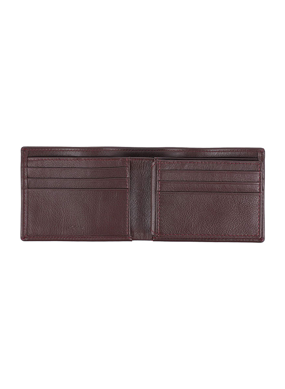 Jafferjees Berlin Leather Bi-Fold Wallet for Men, Dark Brown