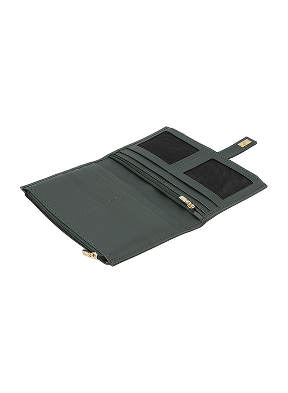 Jafferjees Cosmos Leather Bi-Fold Wallet Unisex, Green