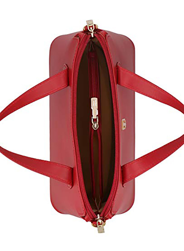 Jafferjees The Rose Leather Satchel Handbag for Women, Red