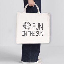 BYFT Laminated Natural Canvas Bag (Fun in the sun)