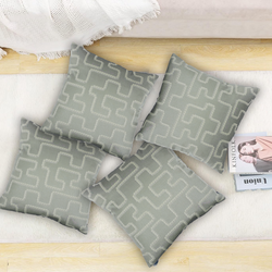 BYFT Maze Green 16 x 16 Inch Decorative Cushion & Cushion Cover Set of 2