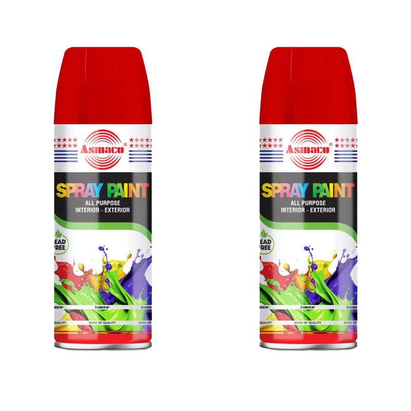 

Asmaco Spray Paint - Signal Red - 400 Ml - Set of 02
