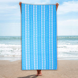 BYFT Jacquard Beach Towel 86 x 162 Cm 390 Gsm Cool Hexagon , Cotton Set of 1