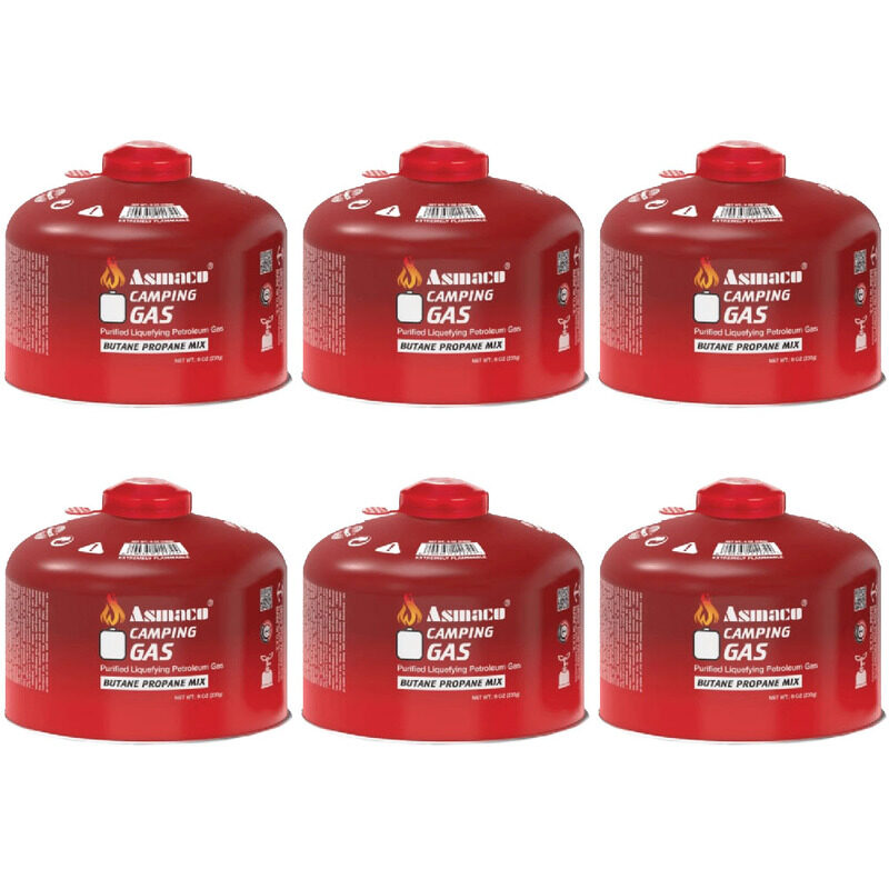 

Asmaco Camping Gas Butane Portable Propane Mix - 230G - Set of 06