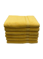 BYFT 6-Piece Daffodil 100% Cotton Bath Towel, 70 x 140cm, Yellow
