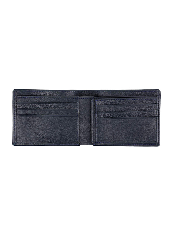 Jafferjees Berlin Leather Bi-Fold Wallet for Men, Blue