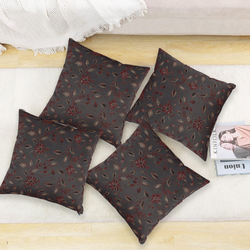 BYFT Blossom Dark Grey 16 x 16 Inch Decorative Cushion Cover Set of 2