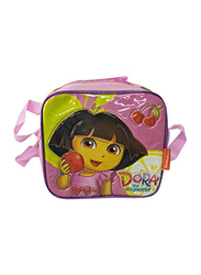 Dora 16-Inch Double Handle Trolley School Bag, Lunch Bag and Pencil Bag Set for Girls, Pink