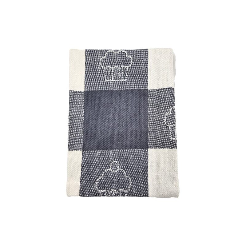 BYFT Orchard Heavy Waffle Kitchen Towel (50 x 70 Cm) White & Grey- Set of 6