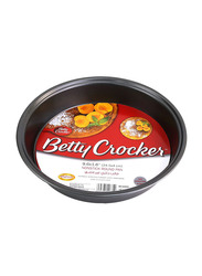 Betty Crocker 24.5cm Non-Stick Carbon Steel Rectangular Round Pan, BC1003, Black