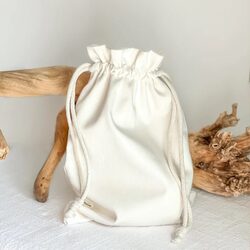 BYFT Natural Cotton Drawstring Bag
