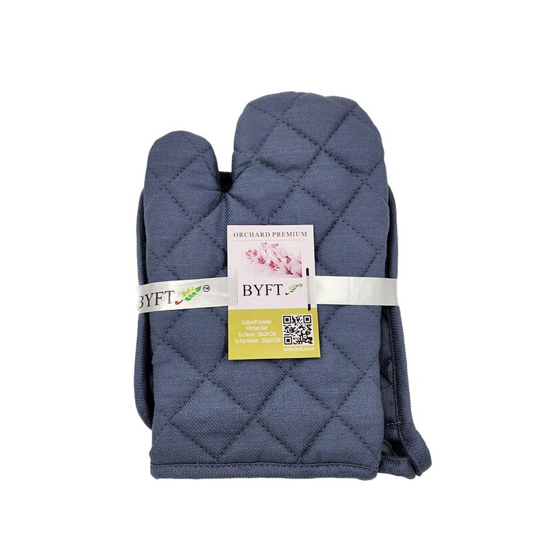 BYFT Orchard Gloves and Pot holder- Denim Blue