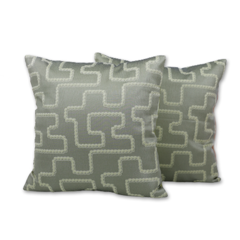 BYFT Maze Green 16 x 16 Inch Decorative Cushion & Cushion Cover Set of 2